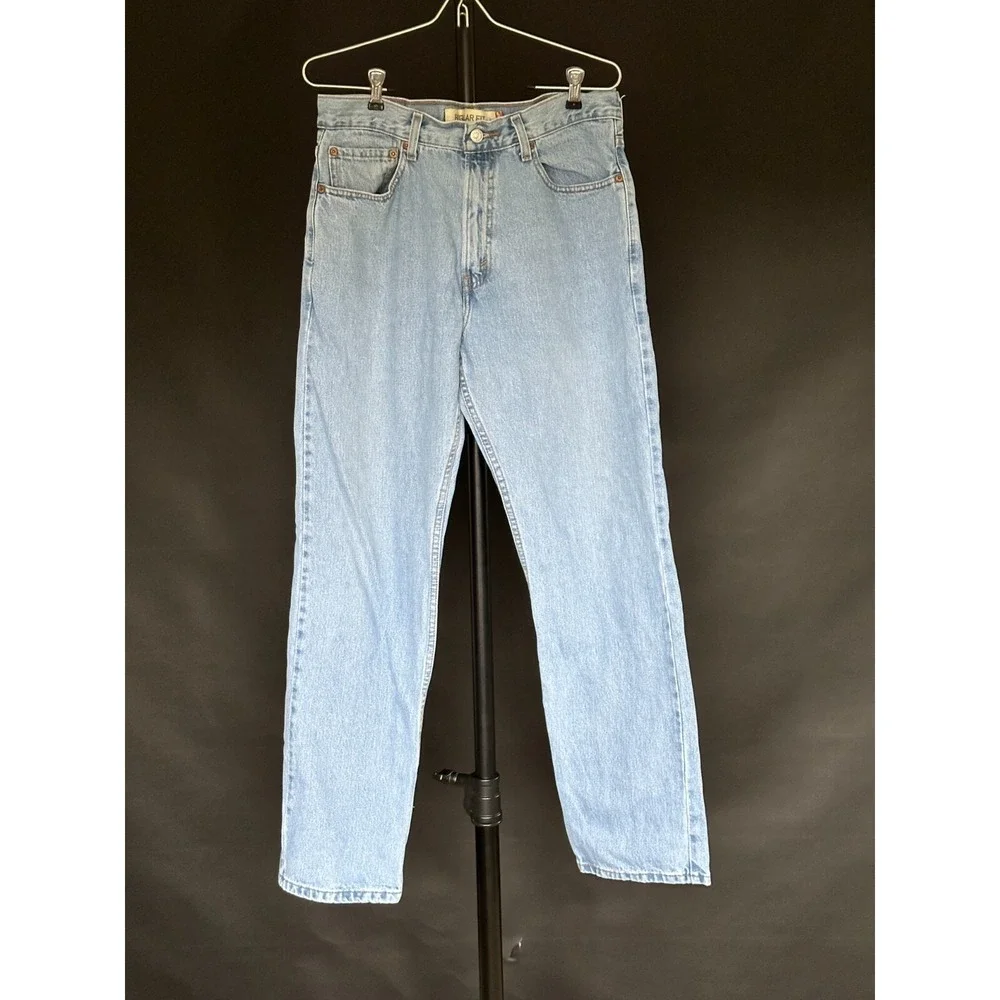 2006 Levi's 505 Jeans Mens Blue Light Wash Relaxed Fit Red Tab 33X32‎